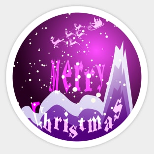 Snow globe in purple Sticker